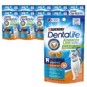 퓨리나 덴탈라이프 치킨 캣 트릿 고양이간식 51g x 10개