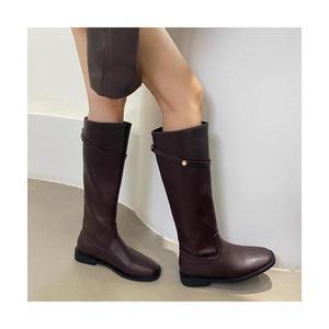 [당일발송] [필수템/인기상품] 쏭블리 벨트 스트랩 스퀘어 베이직 롱부츠 0137