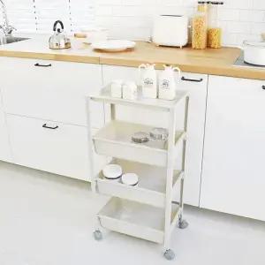 틈새수납장 틈새선반 욕실 세탁실 주방 와이드3단 4단 틈새수납장 틈새선반 욕실수납