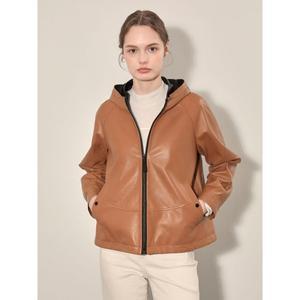 갤러리아 페이크 후드 레더자켓 VOBJN4F8141