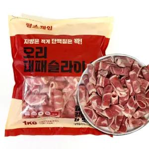 팜스제임 무항생제 대패 슬라이스 오리겹살 오리고기 샤브샤브용 구이용 다이어트 식단 1kg