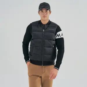 [테일러메이드] 남성 로고 자가드 구스 다운 베스트 TMDVM4103-199