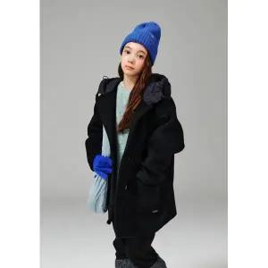 [롯데백화점]블루테일 블랙 패딩 후드 더블코트AYH4CT01BK