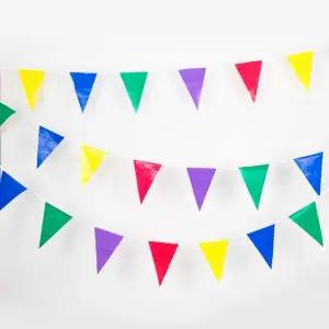 오픈 행사 비닐 가랜드 1p 배너 파티 삼각 기념일 장식 공연 준비 유치원 축제