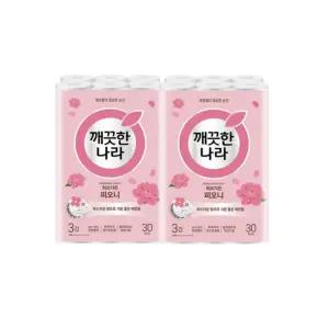 깨끗한나라 허브가든 NEW 피오니 화장지 27m 30롤x2팩
