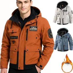 남성 가을겨울 LEDUN 레듄 택티컬 사각패치 편리한 7포켓수납 따뜻한 웰론 탈부착 후드 패딩점퍼 케쥬얼 4칼라/2