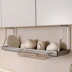 알루미늄 스텐 304 부착식 식기건조대 싱크선반 800 멀티바스켓포함