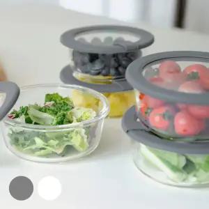 글라스 심플쿡 유리 전자렌지용기 원형 650ml 4개