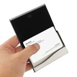 클래스 자석 명함 케이스 그레이/홀더 월렛 포켓 파우치 지갑 보관 카드 수납 오피스 휴대용 카드 회사