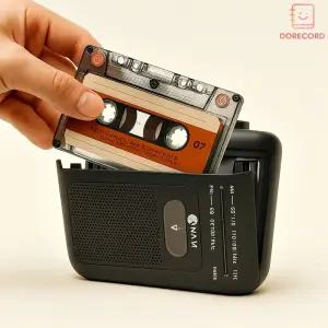 테이프 플레이어 미니 카세트 라디오 녹음 오토 리버스 휴대용