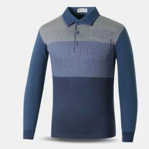 [아즈바이]남성 기모 캐주얼 긴팔 카라 티셔츠 NAW71 중년 겨울