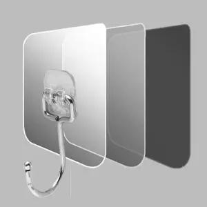 PVC 무타공 접착식 후크 걸이 투명색 20개 방수 방진/수건/흡착식/미니/시계/패드/벽부착/부착식/홀더