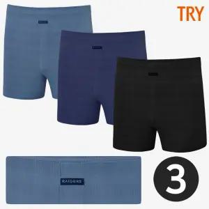 트라이 남자트렁크팬티120 130 스판 신축성 사각 박서 3종 세트