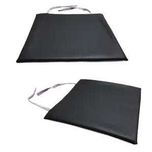 논슬립 사각 가죽 끈방석 의자 무지 블랙 40cm