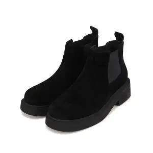 [BABARA]바바라 양가죽 베이직 숏 여성 앵클부츠 5cm_AAH869BK