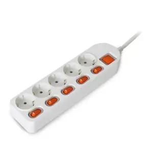 멀티탭 5구 1.5M 개별 스위치 화이트 누전 접지 서지보호 4000w