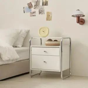 나무뜰 무토 미드센츄리 크롬 침대 협탁 3단 CNM231C (착불)