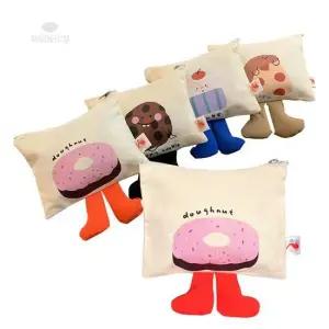 뷰레이터닷컴 푸드 미니 캔버스 파우치 캐릭터 화장품 다용도파우치