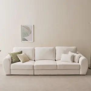 [슬레코폼] COM02 로에브 밀키 포켓스프링 소파 4인용