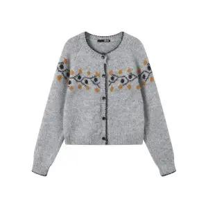 [BNX]플로럴 자카드 패턴 니트 가디건 BX3CD041L0 _P406675878