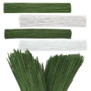 꽃철사 대용량 지철사 2칼라 4사이즈 원예용 공예용 꽃포장 공예철사 초록꽃철사