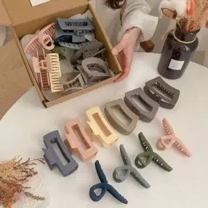 머리핀 무광 집게핀 헤어핏 두꺼운 헤어핀 세트