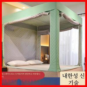 따뜻한 모기장 방한 방풍 따뜻한 겨울용 두꺼운 실내 전체적으로 닫힌 모기장 방충 방한 모기장 방충 모기