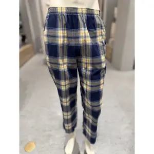 [트라이엄프](강남점)남성 네이비 선염 체크 약기모 롱팬츠(TEMEF632NY)