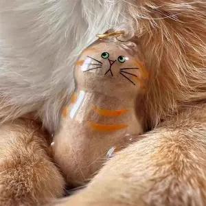 고품질 고양이 털 보관 키링 캡슐 열쇠고리 DD-13283 고양이털키링 (WFK53IQ)