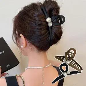 여성 반묶음 올림머리 매트 헤어 집게핀 데일리 머리핀 헤어핀 집게핀 바나나핀 바나나삔