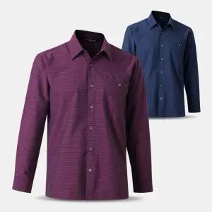 남성 울 슬라브 중년 긴팔 남방 셔츠 YSW01 가을 겨울