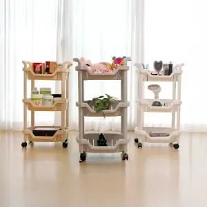빌라드하우스 이지 무빙 올인원 멀티 다용도 수납 대형 이동식 카트 트롤리 주방 리빙 화장실