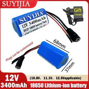새로운 원본 12V 3S1P 배터리 3400mAh 12.6v 11.1v 18650 리튬 이온 팩 CCTV 카메라 근막 총에 대 한 충전