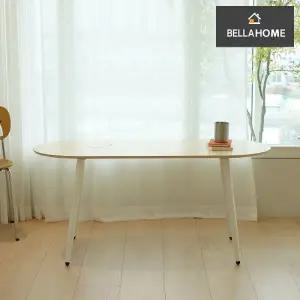 [벨라홈] 자작 HPM 낮은식탁 소파테이블(타원형) 1400x600(CN9911)