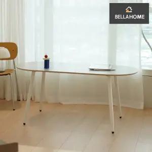 [벨라홈] 자작 HPM 낮은식탁 소파테이블(타원형) 1200x600(CN9910)