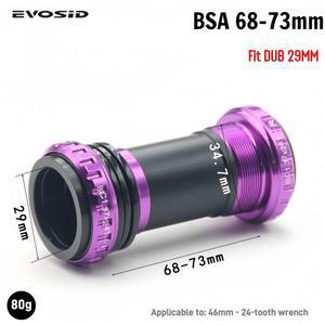 EVOSID 산악 자전거 바텀 브래킷 DUB 29MM Aixs MTB BB BSA 68 73MM 나사형 로드 바이크 액세서리