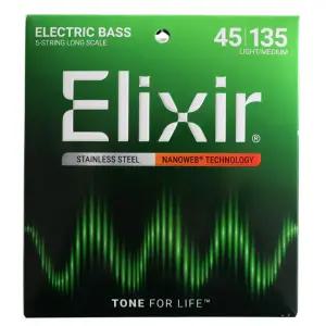 엘릭서 베이스스트링 14782 Light-Med 5현 (045-135) 일렉트릭 베이스 기타줄