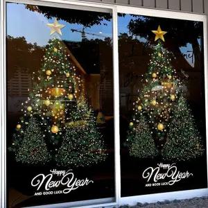 정전기 트리 스티커 크리스마스 유리창 창문 카페 겨울 성탄절 대형