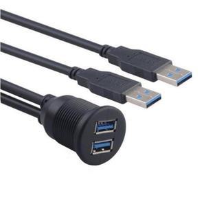 2포트 듀얼 USB 3.0 남성   여성 AUX  마운트 차량용 확장 1m 2m