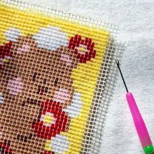 귀여운 스킬 자수 세트 2P DIY 도안 만들기 취미 키트