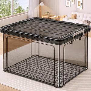 특대형 정리함 투명리빙박스 투명 수납함 특대형리빙박스 보관 수납박스 220L 그레이