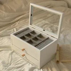 오픈형 원목 보석함 악세사리보관함 반지 귀걸이 케이스 정리함 마음결