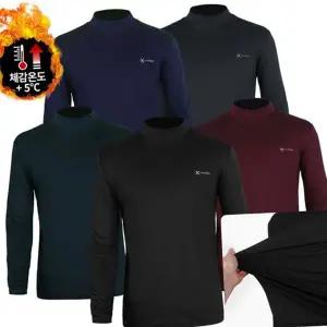 남성 기능성 티셔츠 남자 스판 사방스판 남성 반목 티셔츠 겨울 이너웨어 골프웨어 스포츠 약기모 웨어