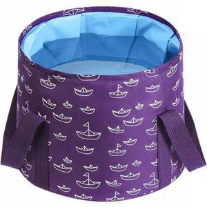 접을 수 있는 발 욕조 족욕 홈 페디 담그기용 캠핑 여행용 야외 휴대용 보라색 버킷