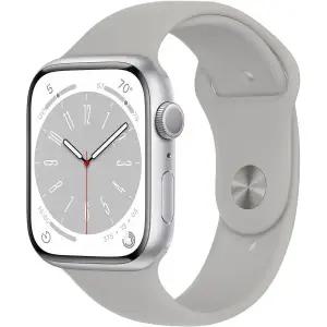 Apple Watch 시리즈 8GPS 41mm 실버 알루미늄 케이스그레이 스포츠 밴드 포함 M/L리퍼제품