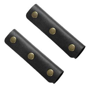 2개 가죽 손잡이 랩, 지갑 스트랩 커버 패드, 가방용 그립 보호대, 여행 가방, 수하물