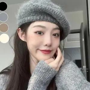 베레모 데일리 따뜻한 겨울 여성 베레모 여자 모자