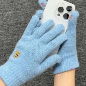 핑거홀장갑 터치 구멍 스마트폰 손가락 주니어용 겨울yza746