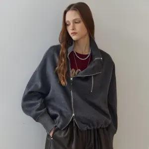 [MAXZA] 더블 지퍼 하이넥 핸드메이드 자켓