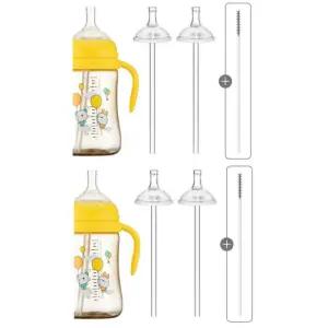 Soonsooa 타사 젖병 호환 꼭지 4개 빨대 4개 솔 2개